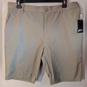 Elixir Men's Size 40 Beige Belted Shorts Cotton Blend